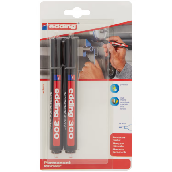Permanent Markers (Black) edding 300