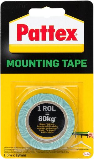 Pattex Mounting Tape 19mm x 1,5m (Double Sided)