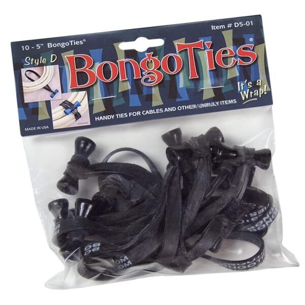 BongoTies 10-pack Style D Black