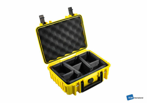 BW Case 1000 Yellow with Padded Dividers
