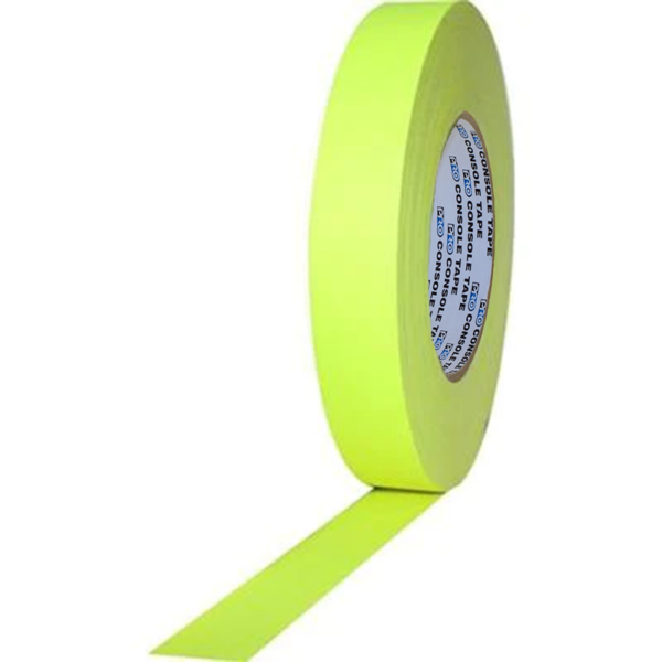 Pro Console Paper Tape Neon Yellow 24mm x 55m