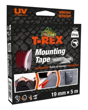 T-REX Mounting Tape Transparent 19mm x 5m